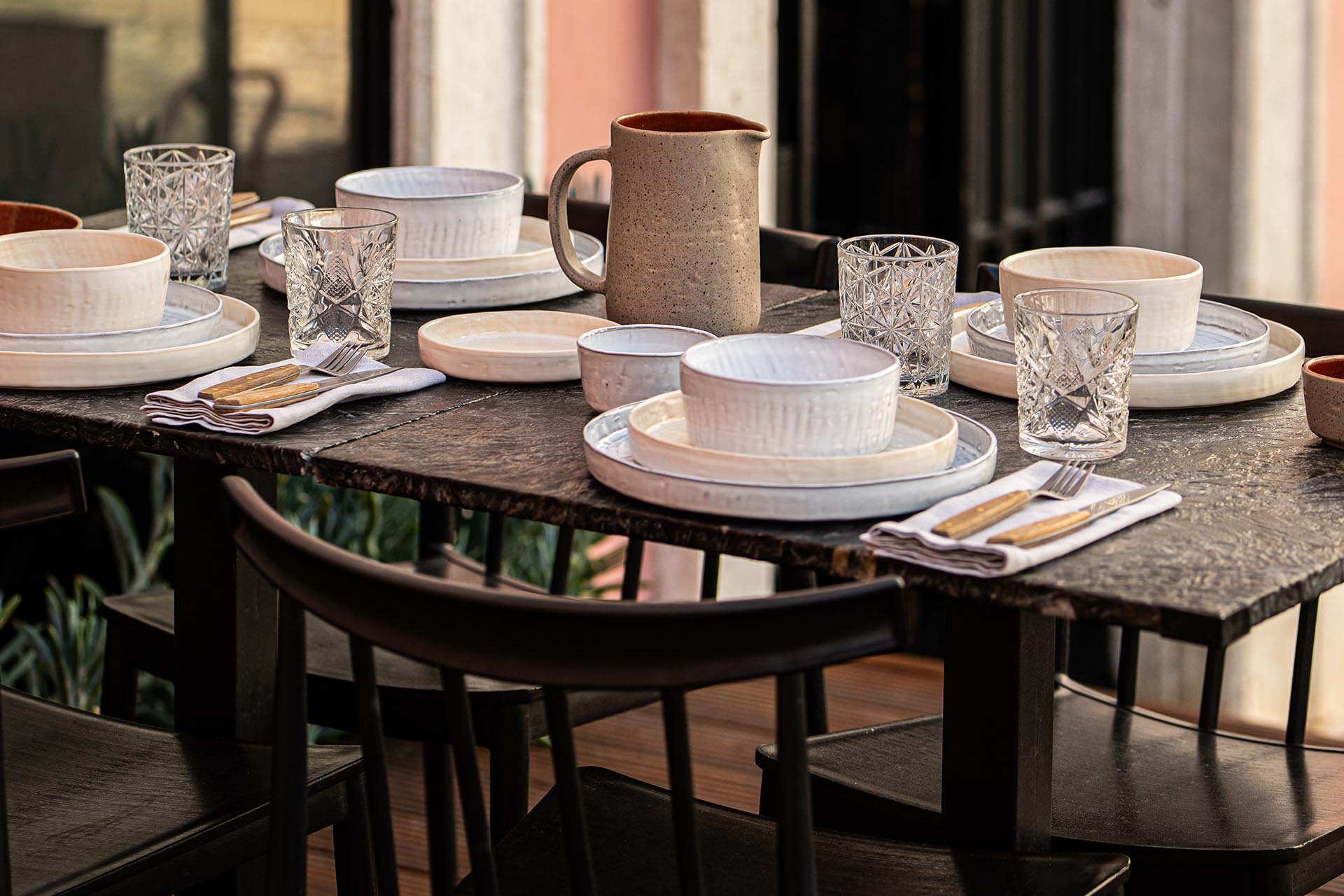 Table set with HORECA collection